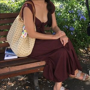 Free People tie front dress